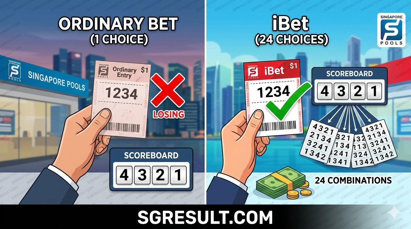 What is an 'iBet' in Singapore 4D?
